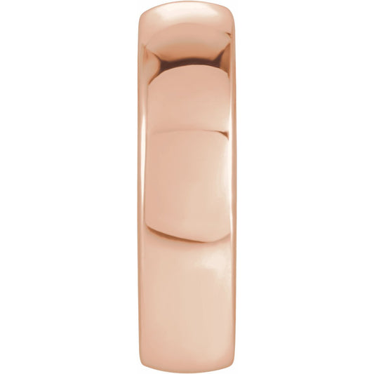 14K Rose Single 9.5 mm Huggie