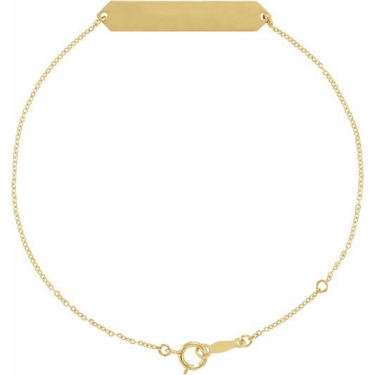 14K Yellow Geometric 7-8 Bracelet