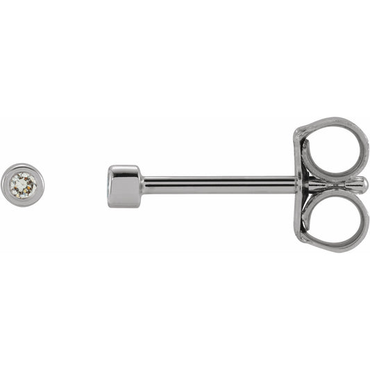 14K White .02 CTW Diamond Micro Stud Earrings