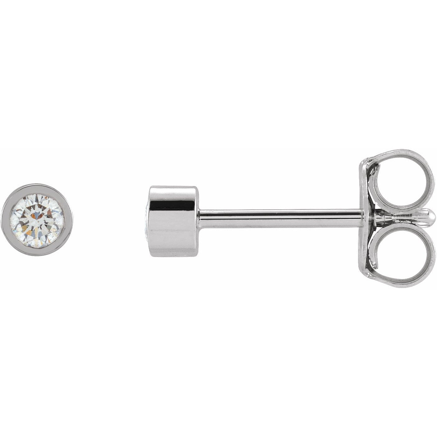 14K White .01 CTW Diamond Micro Stud Earrings