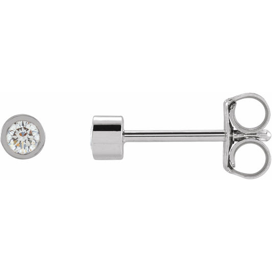 14K White .01 CTW Diamond Micro Stud Earrings