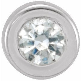 14K White .01 CT Diamond Micro Stud Single Earring