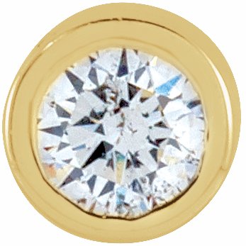 14K Yellow .025 CT Diamond Micro Stud Single Earring