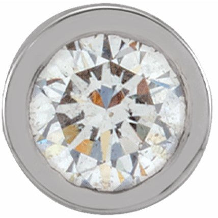 14K White .05 CT Diamond Micro Stud Single Earring