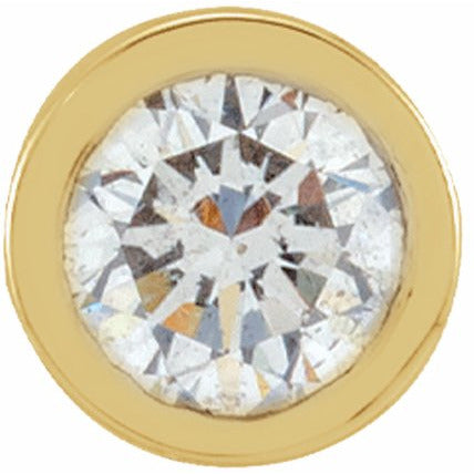 14K Yellow .05 CT Diamond Micro Stud Single Earring