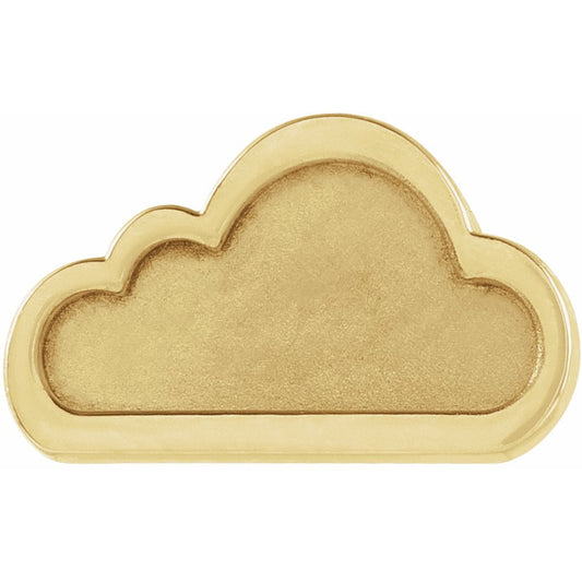 14K Yellow Tiny Cloud Right Earring