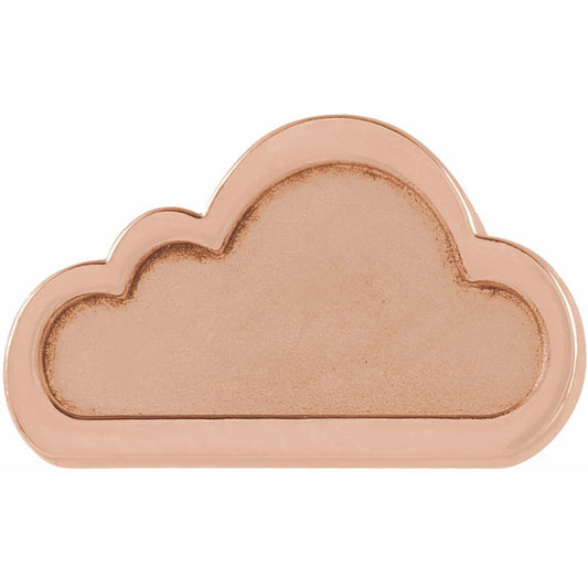 14K Rose Tiny Cloud Right Earring