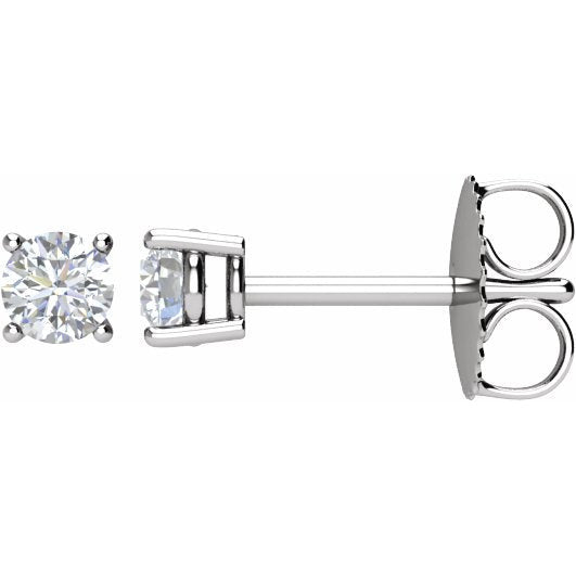 14K White 1/4 CTW Diamond Earrings