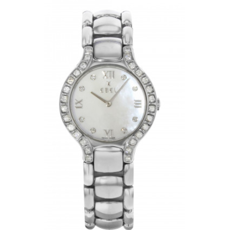 Ebel Diamond Bezel On Steel Bracelet Watch