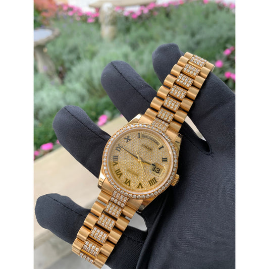 Rolex Presidential Day Date w/ factory pave diamonds