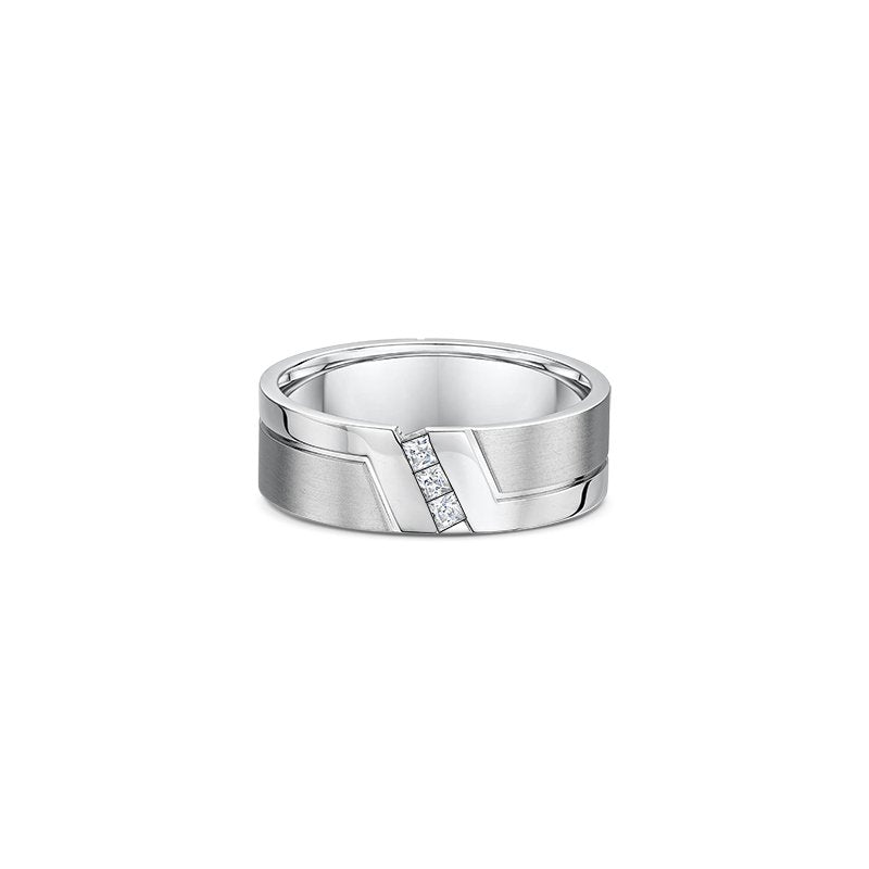 602A02 Dora Men's Gold and Diamond Wedding Band