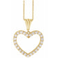 14K Yellow 1 CTW Diamond Heart 18 Necklace
