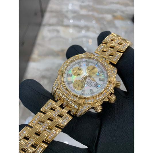 Pre-Owned Breitling Chronometer 6.08ct Limited Edition #20/25 in Yellow Gold