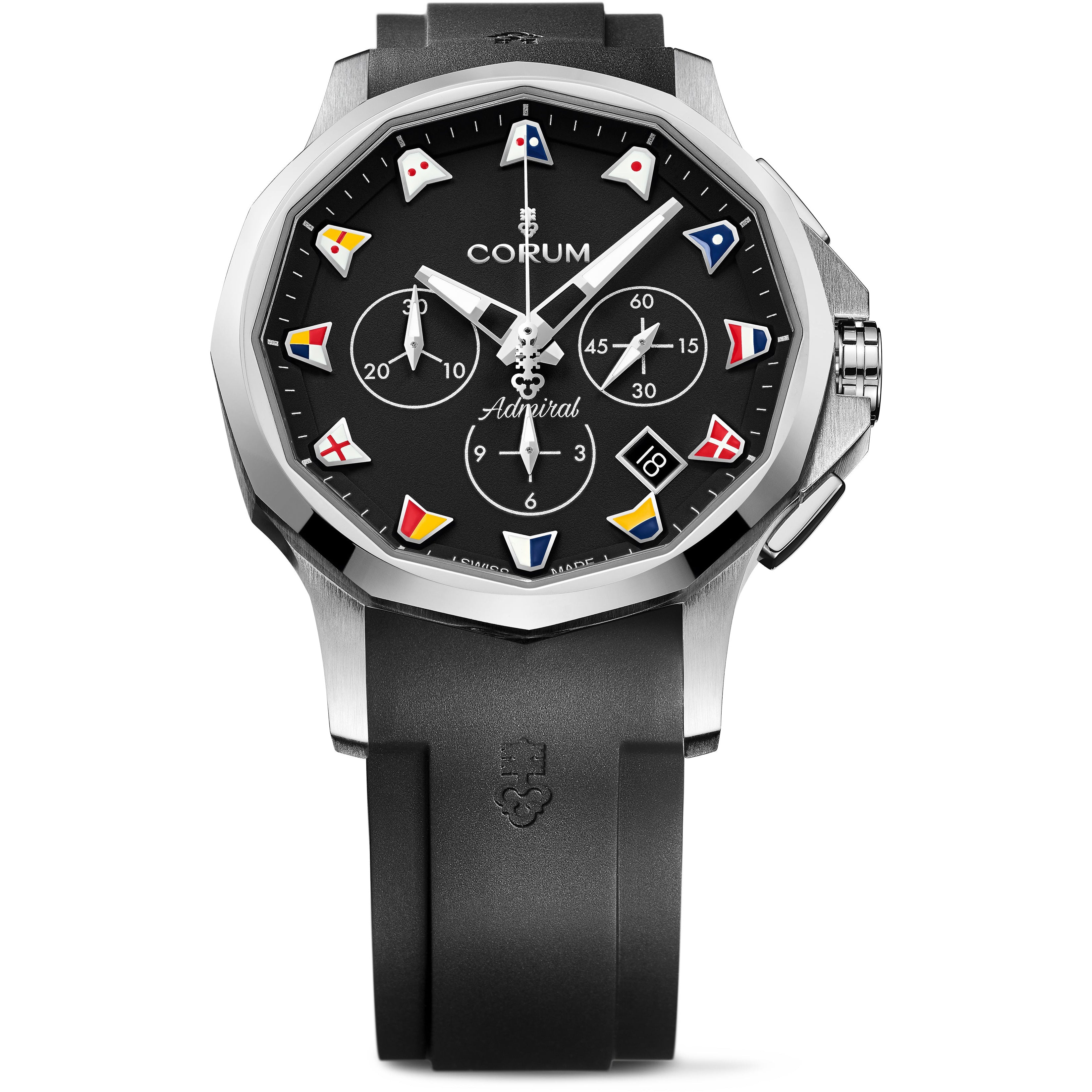 Corum Admiral 42mm Black Black With Flags