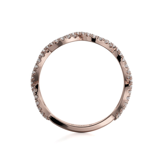 Michael M 18k Rose Gold Diamond Wedding Band
