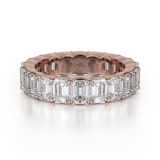 Michael M 18k Rose Gold Diamond Wedding Band