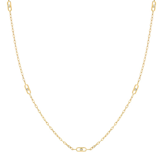 Michael M 14k Yellow Gold Diamond Necklace