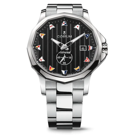 Corum Admiral 42mm Black Dial Flag Markers