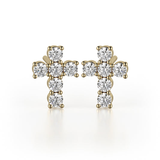 Michael M 18k Gold Yellow Studs Earring