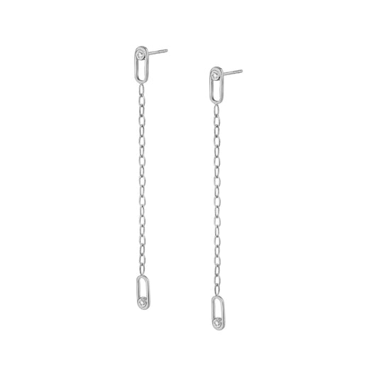 Michael M 14k White Gold Diamond Earring