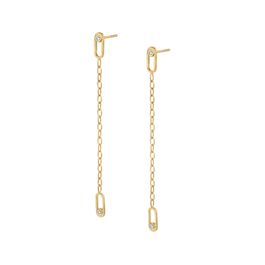 Michael M 14k Yellow Gold Diamond Earring