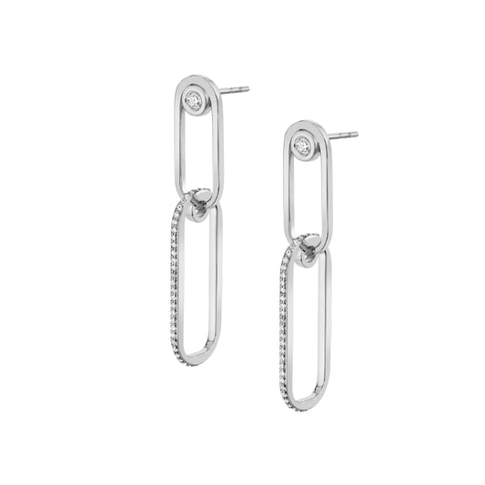 Michael M 14k White Gold Diamond Earring