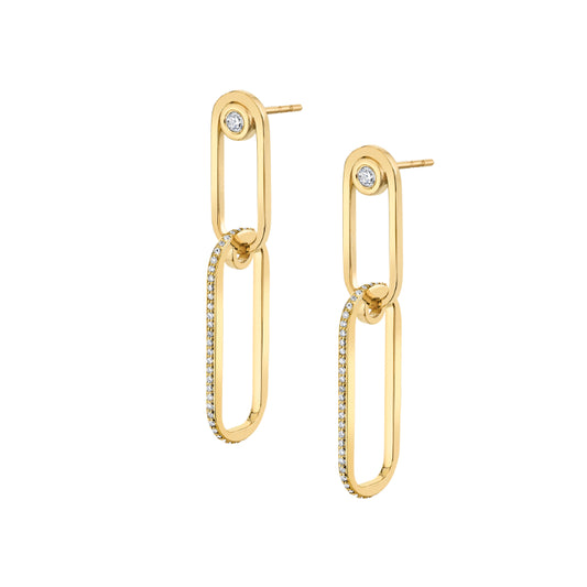Michael M 14k Yellow Gold Diamond Earring