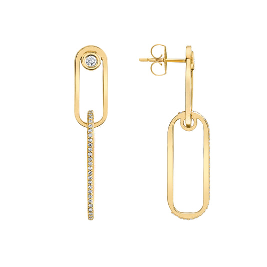 Michael M 14k Yellow Gold Diamond Earring