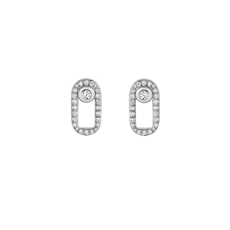Michael M 14k White Gold Diamond Earring