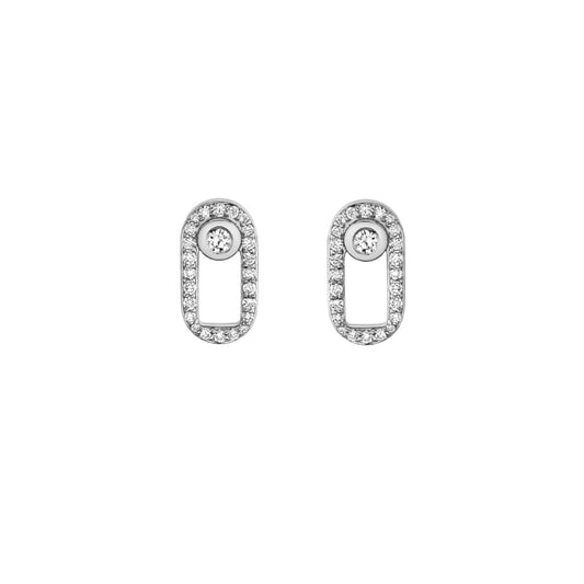 Michael M 14k White Gold Diamond Earring