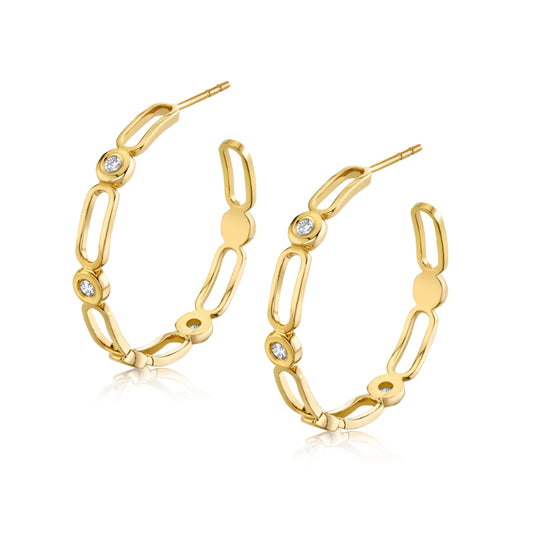 Michael M 14k Yellow Gold Diamond Earring