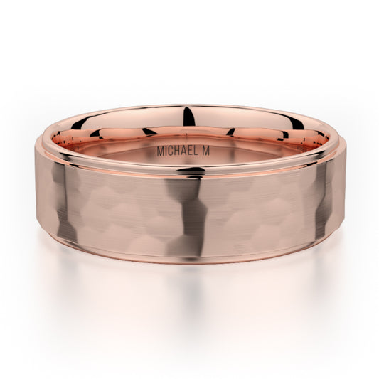 Michael M 18k Rose Gold Men's Wedding Band