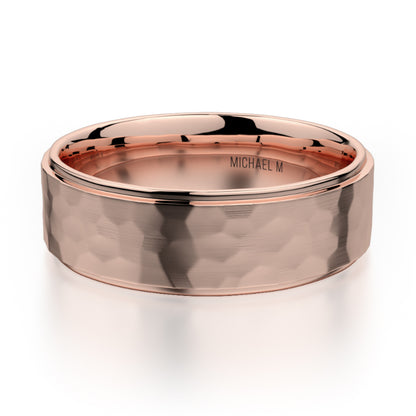 Michael M 18k Rose Gold Men's Wedding Band