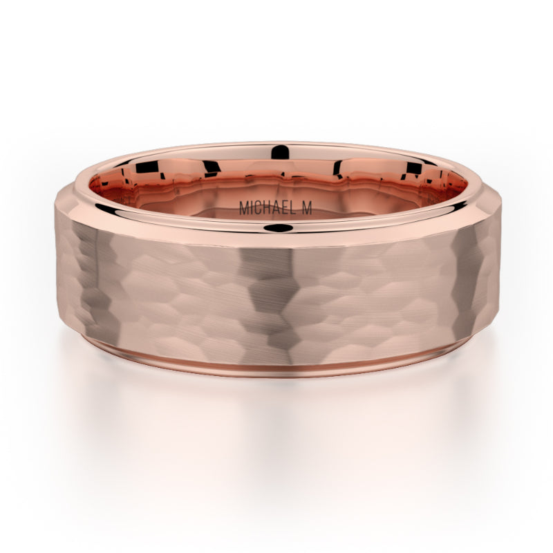 Michael M 18k Rose Gold Men's Wedding Band