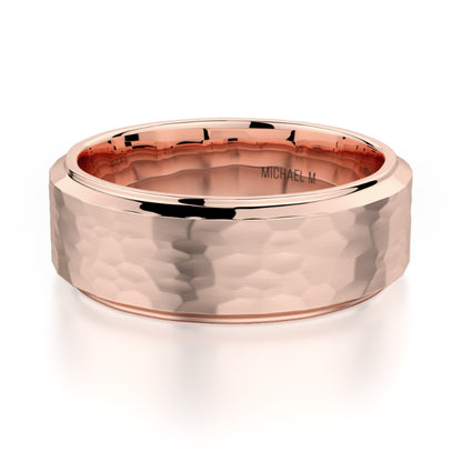 Michael M 18k Rose Gold Men's Wedding Band