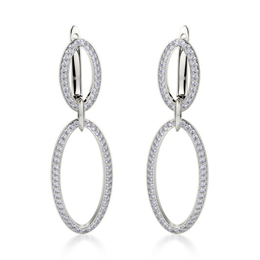 Michael M 18k Gold White Drops Earring