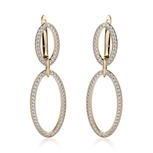 Michael M 18k Gold Yellow Drops Earring