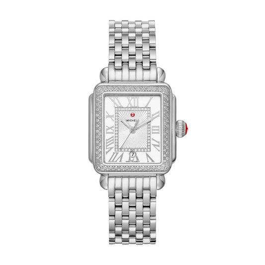 Michele Deco Madison Mid Stainless-Steel Diamond Complete Watch