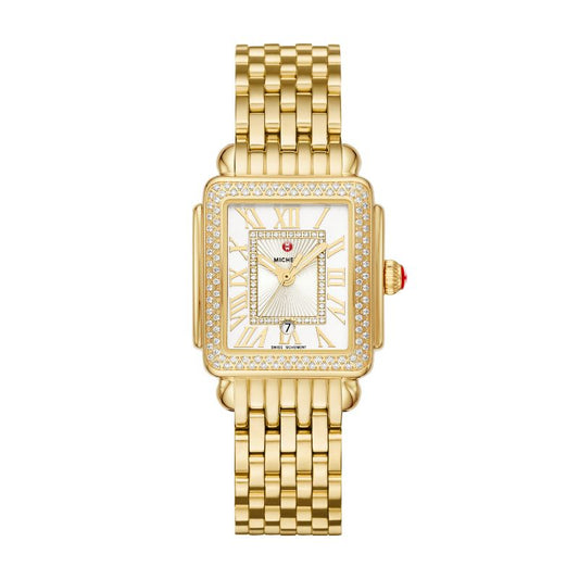 Michele Deco Madison Mid Gold Diamond Complete Watch