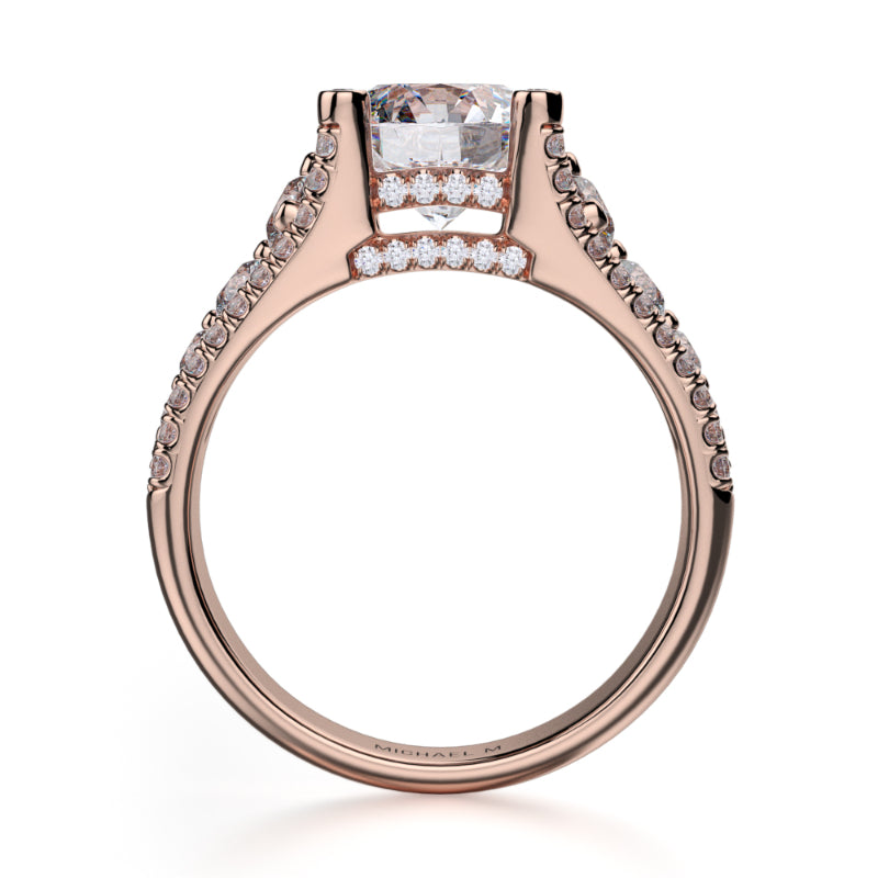 Michael M 18k Rose Gold Stella Engagement Ring