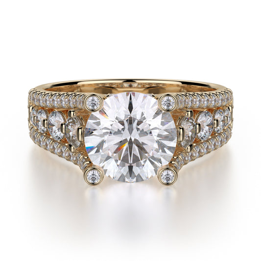 Michael M 18k Yellow Gold Stella Engagement Ring