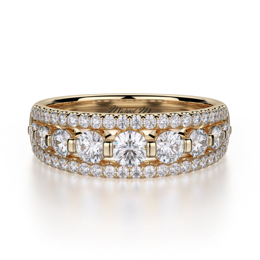 Michael M 18k Yellow Gold Diamond Wedding Band