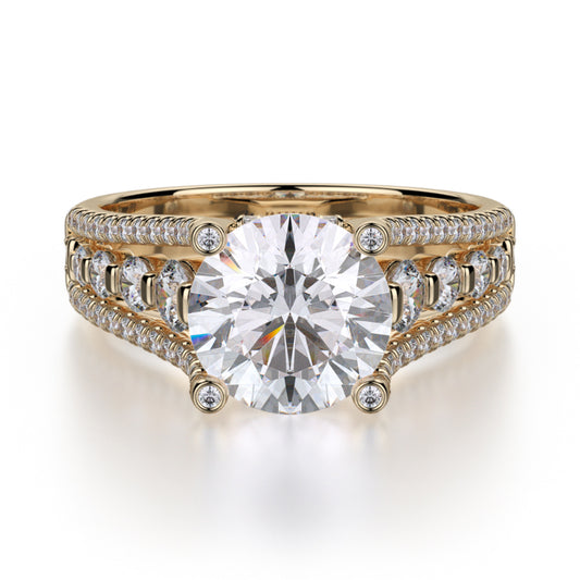 Michael M 18k Yellow Gold Stella Engagement Ring