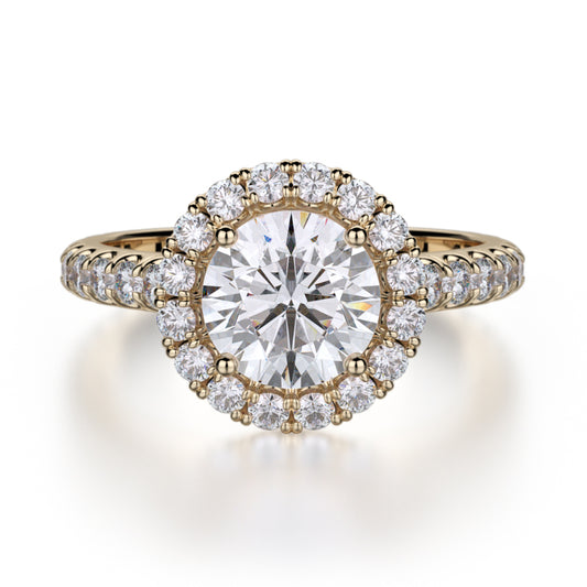 Michael M 18k Yellow Gold Europa Engagement Ring