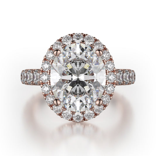 Michael M 18k Rose Gold Europa Engagement Ring