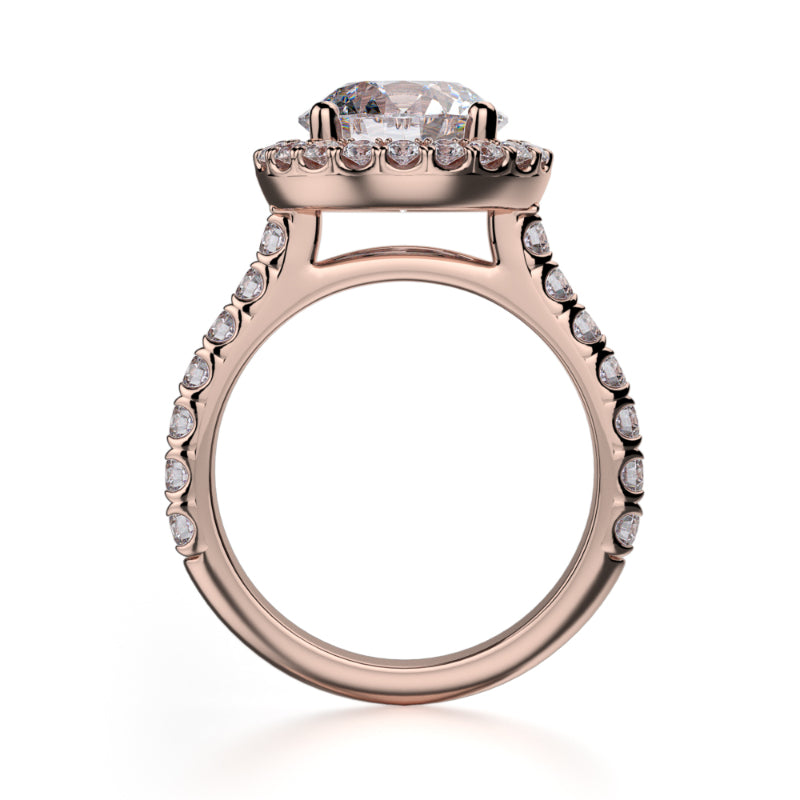 Michael M 18k Rose Gold Europa Engagement Ring