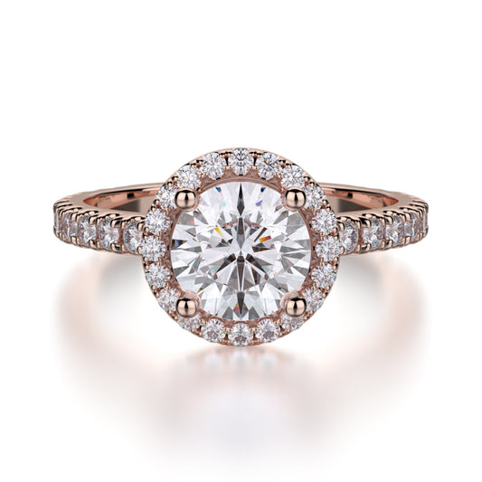 Michael M 18k Rose Gold Europa Engagement Ring