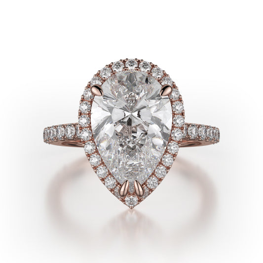 Michael M 18k Rose Gold Europa Engagement Ring