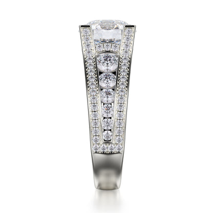 Michael M 18k White Gold Strada Engagement Ring