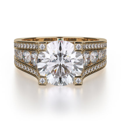 Michael M 18k Yellow Gold Strada Engagement Ring